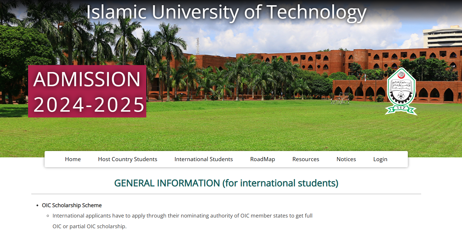 Presentation on Scholarship Opportunities for All Three Academic Cycles at the Islamic University of Technology in Dhaka (Bangladesh)